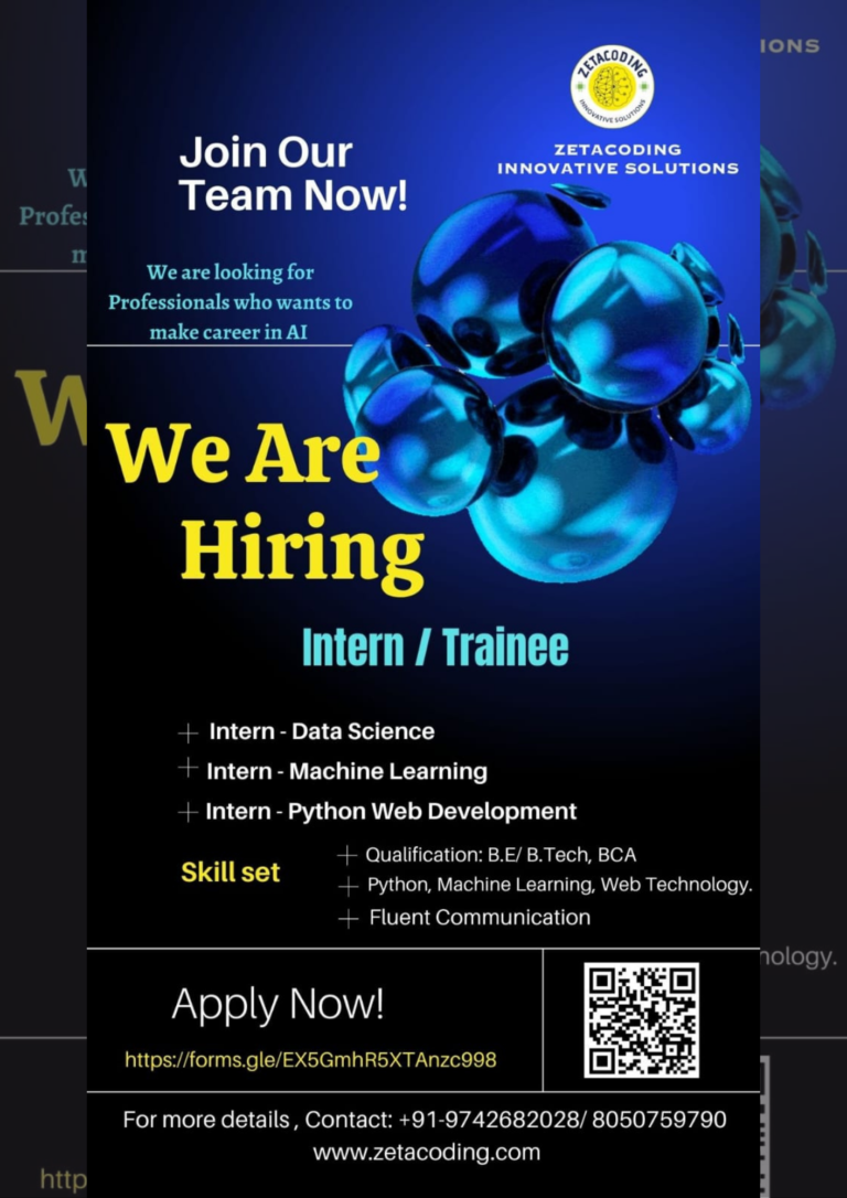 We are Hiring -Join Our Team 